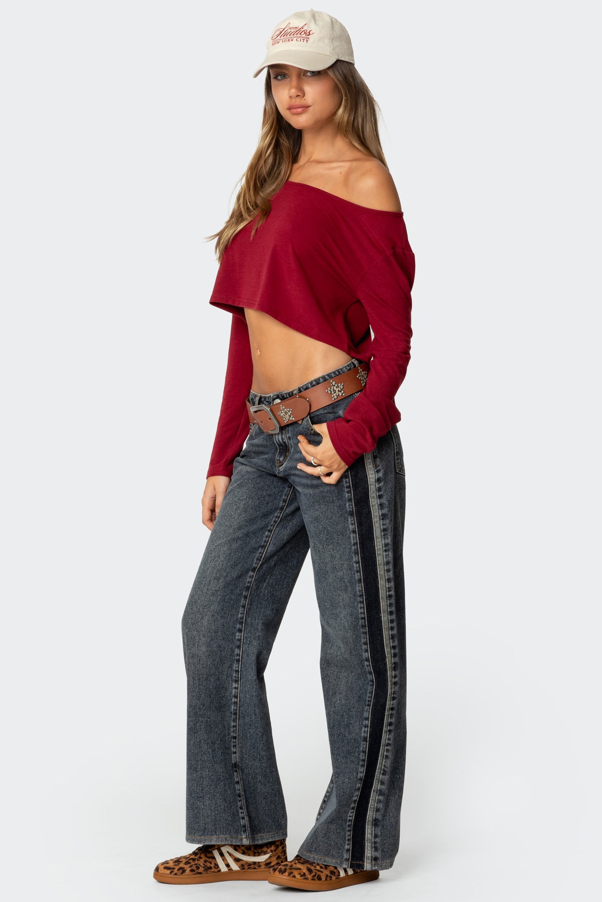 Cropped Off Shoulder Top - Image 3