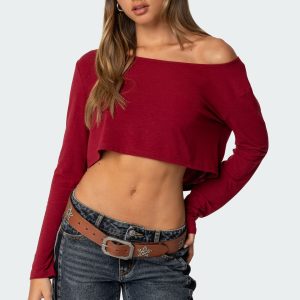 Cropped Off Shoulder Top