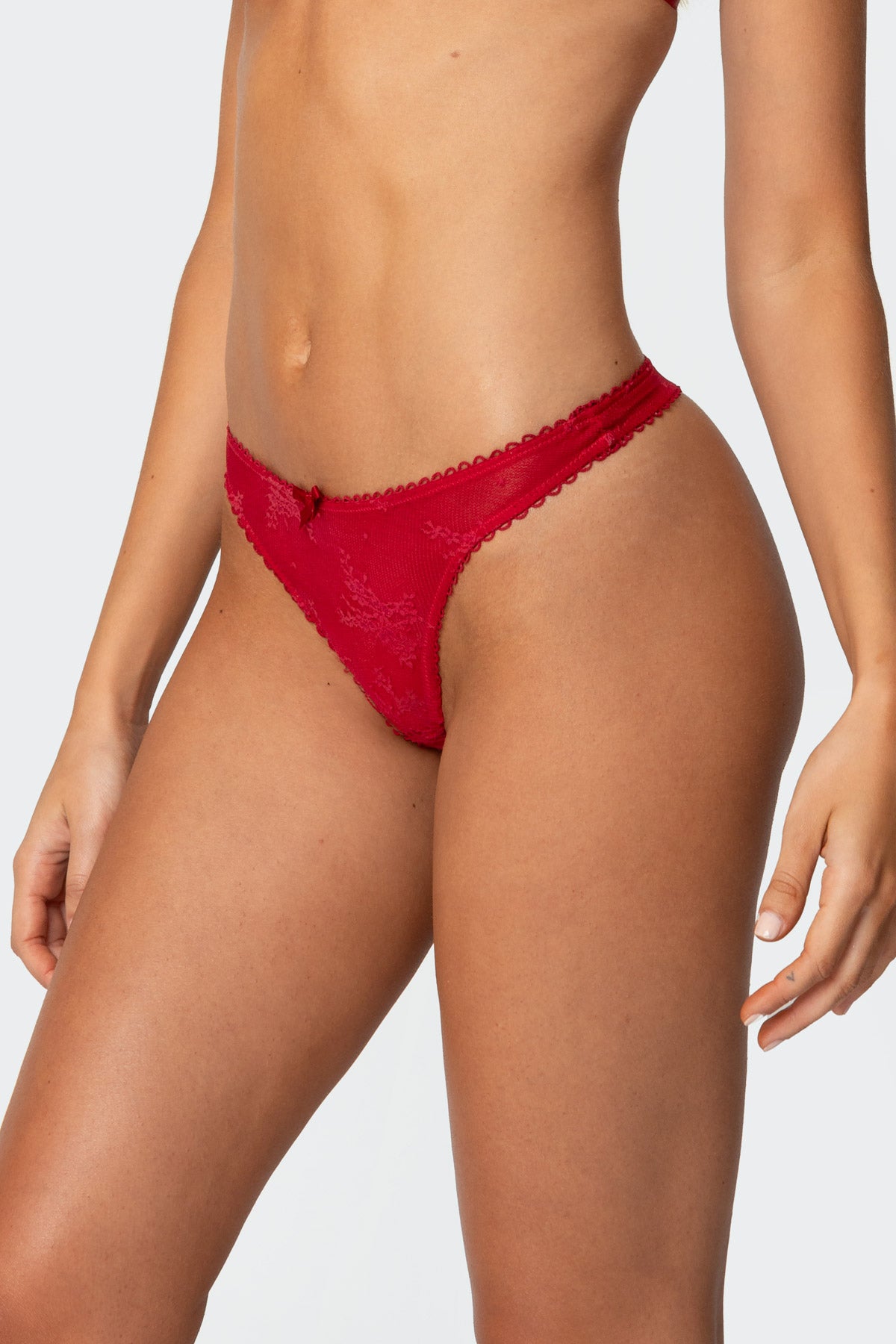 Darcie Sheer Lace Thong - Image 5