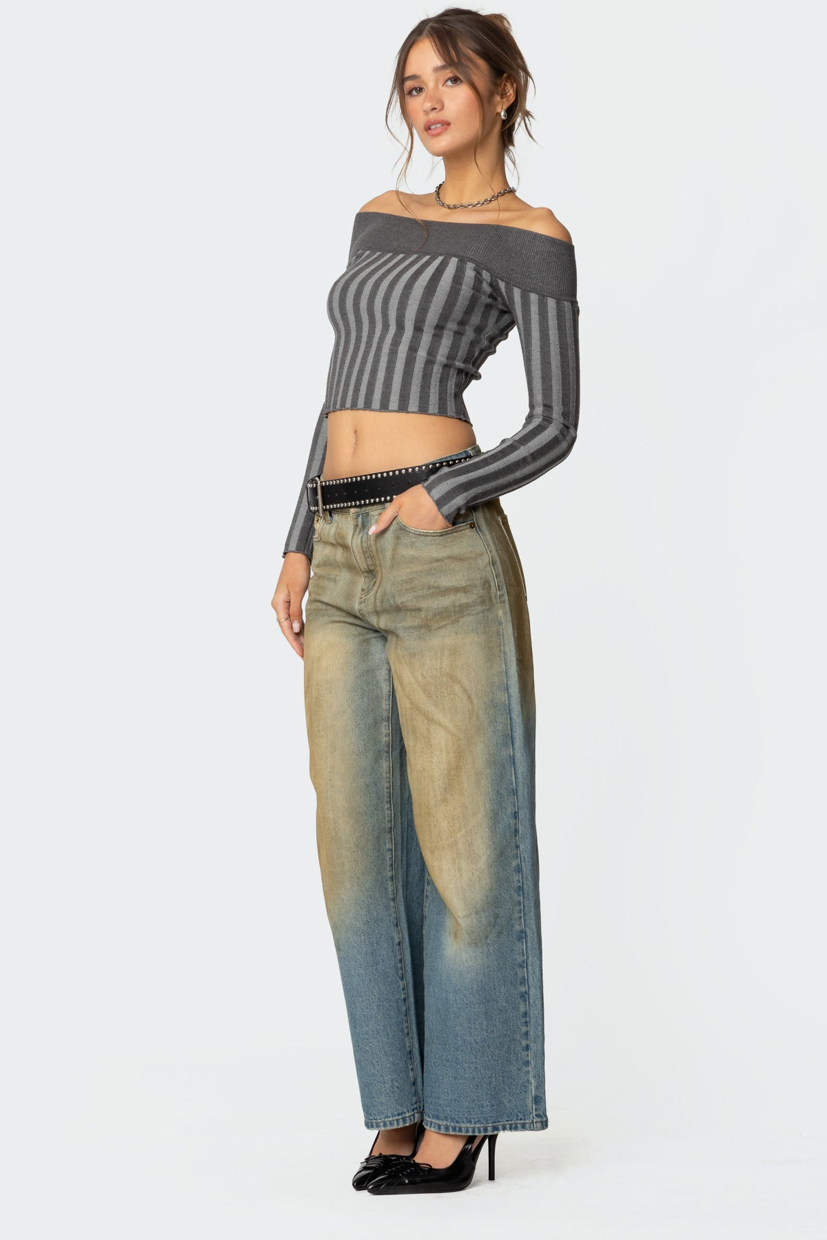 Daren Off Shoulder Knit Top - Image 5
