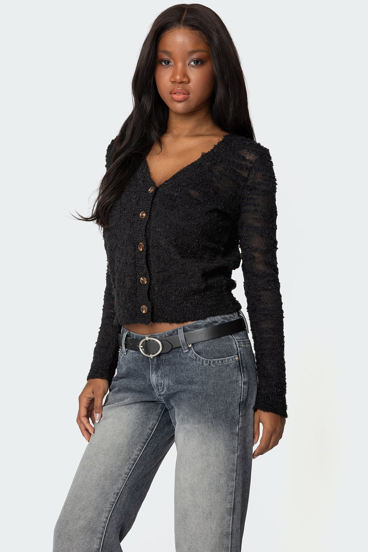 Georgie Textured Knit Cardigan - Image 3