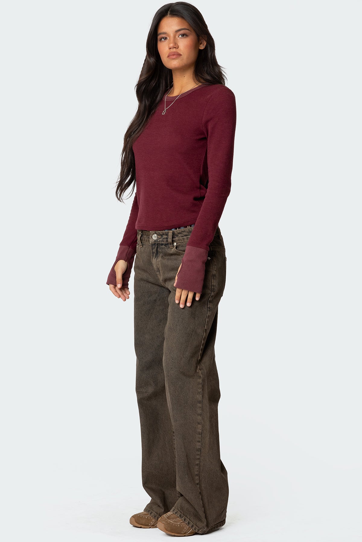 Waffle Long Sleeve T Shirt - Image 4