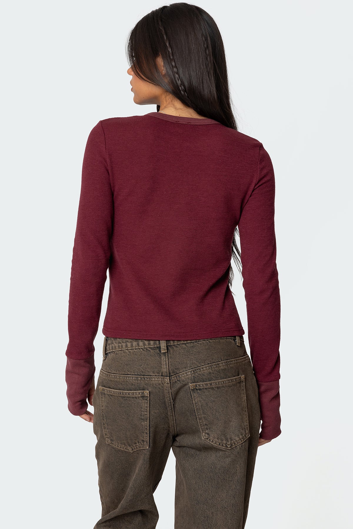 Waffle Long Sleeve T Shirt - Image 5