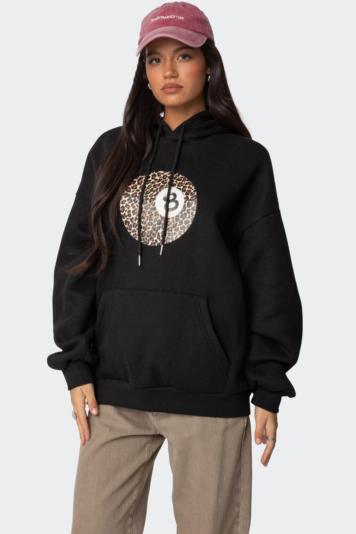 Leopard 8 Oversized Hoodie - Image 3