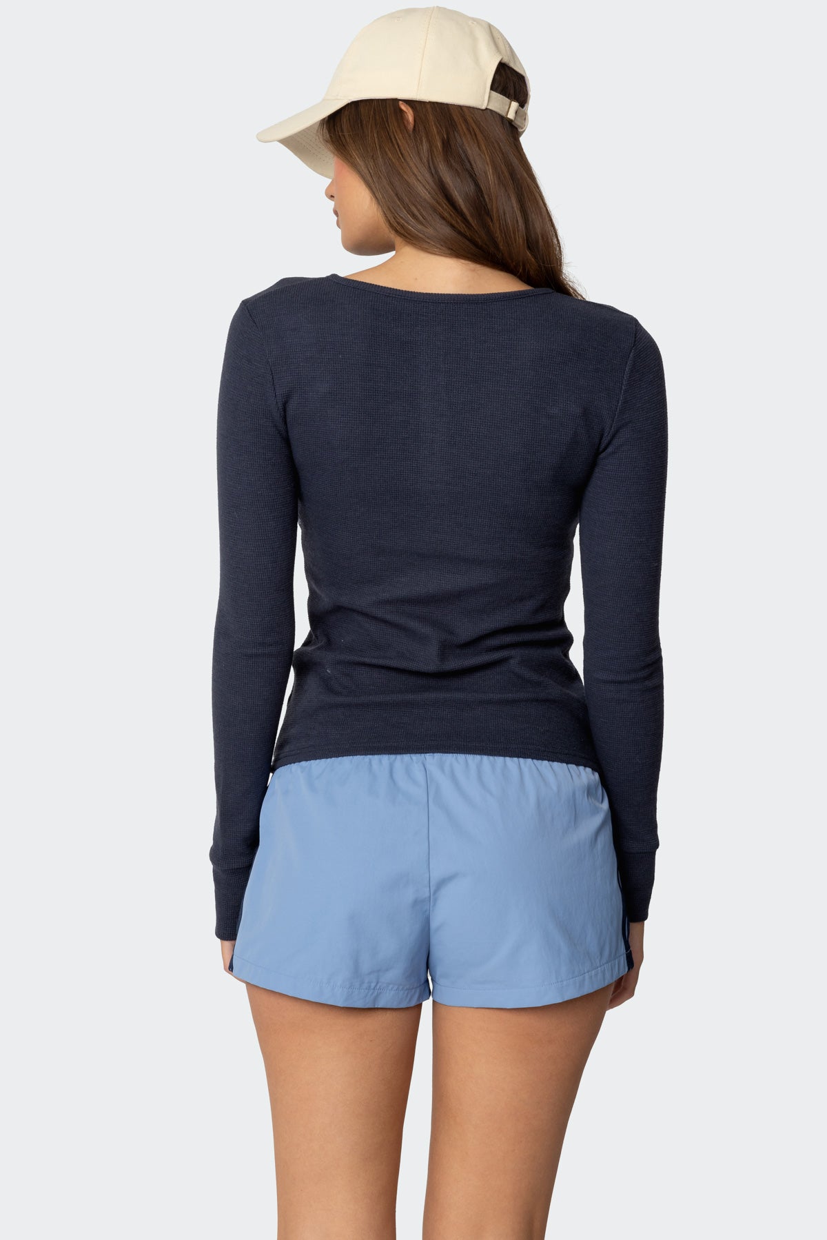 Helaine Waffle Henley T Shirt - Image 5