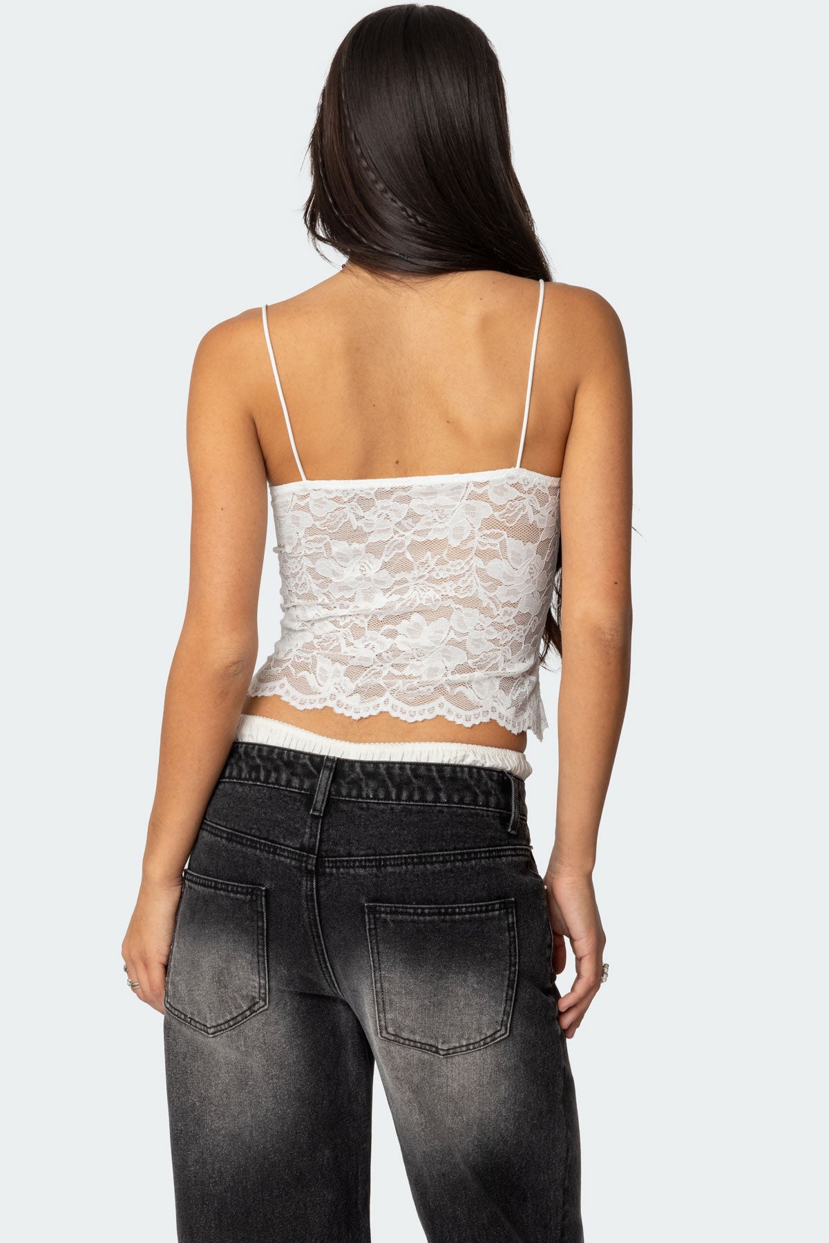 Rut Sheer Lace Tank Top - Image 5