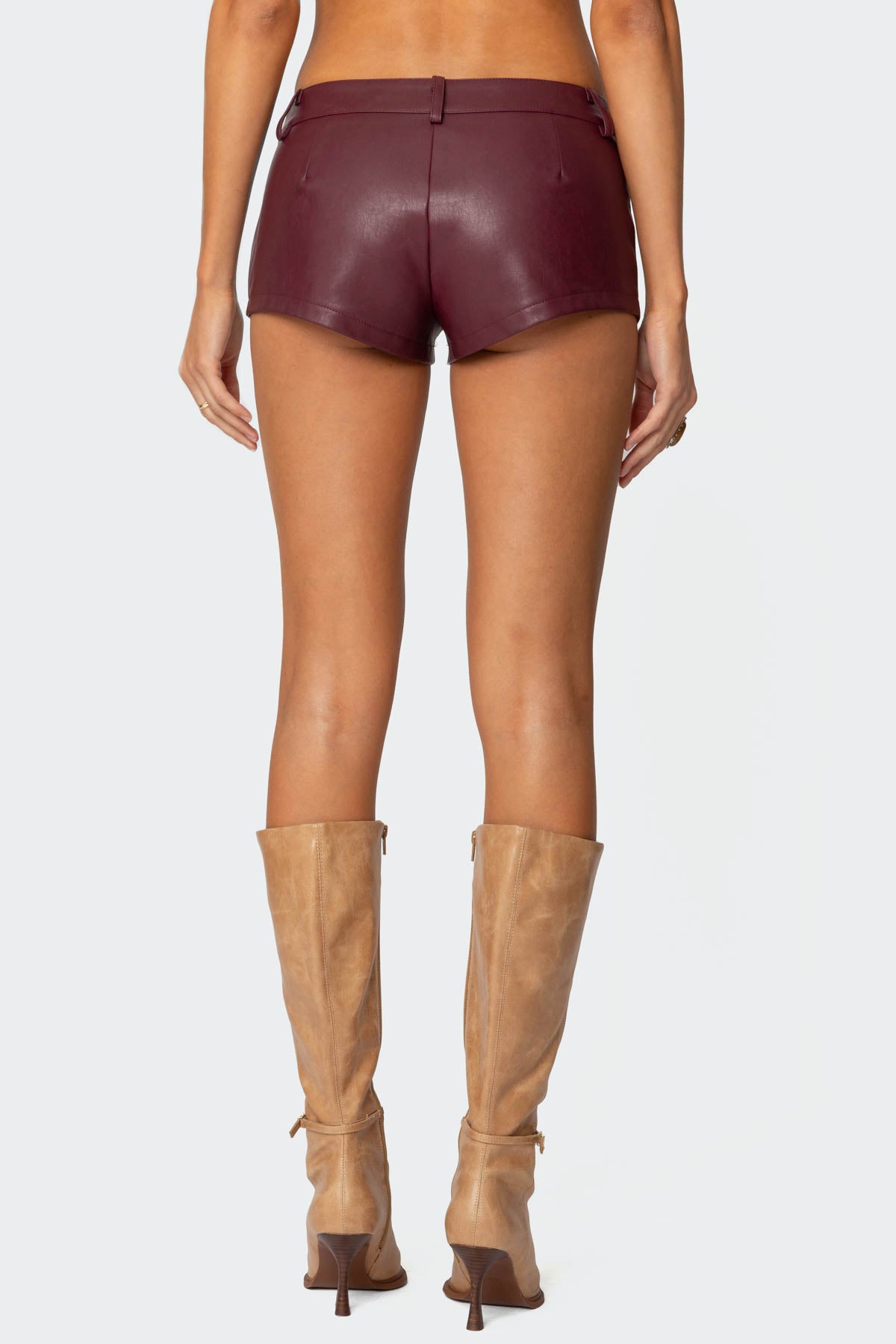 Melaney Faux Leather Micro Shorts - Image 5