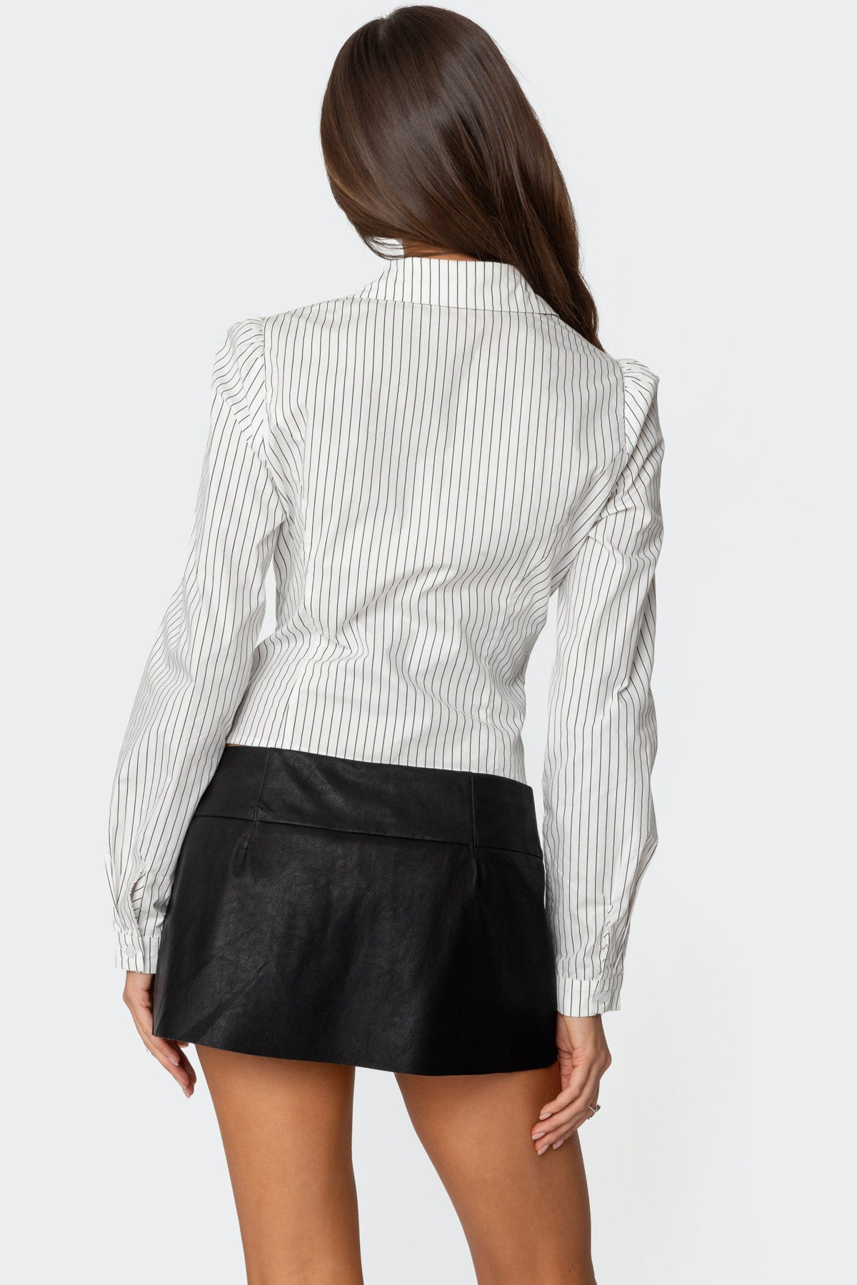 Tailored Pinstripe Button Up Shirt - Image 4