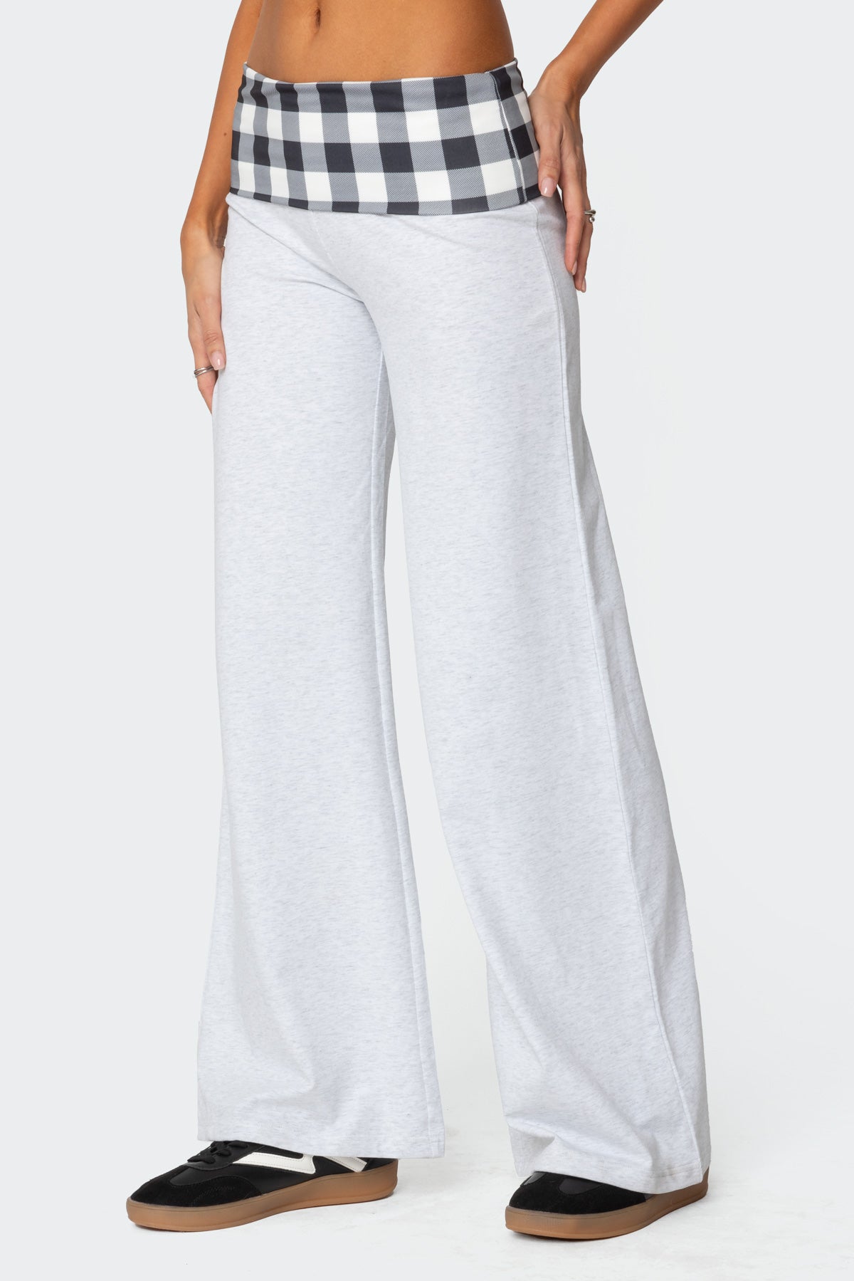 Beth Gingham Fold Over Pants - Image 4