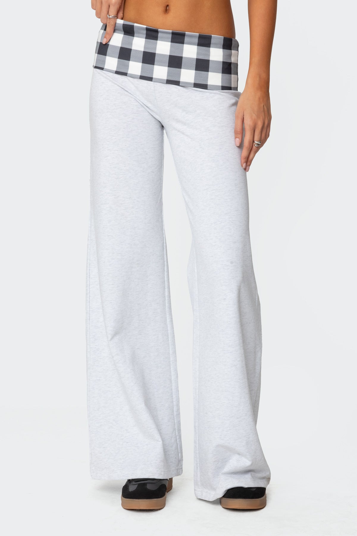 Beth Gingham Fold Over Pants - Image 2