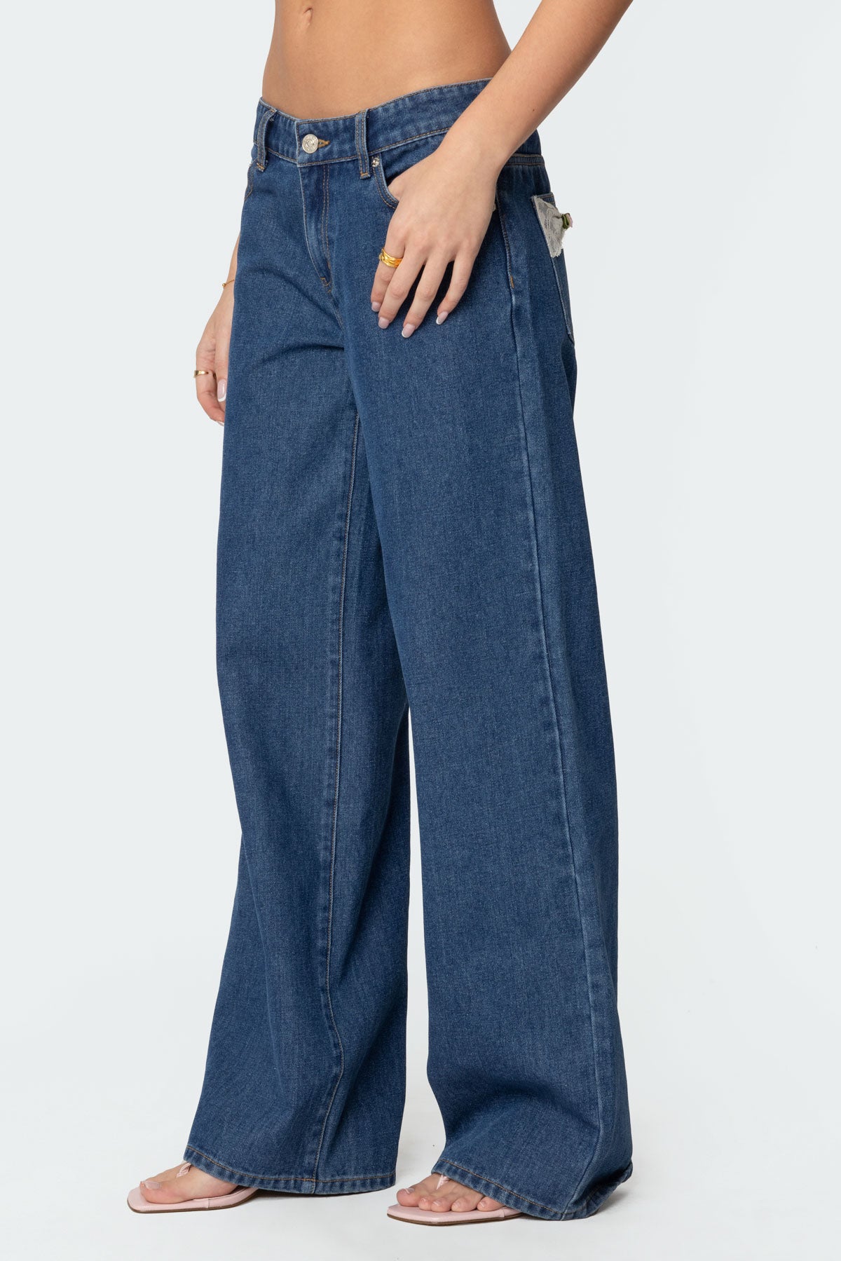Lacey Pocket Low Rise Jeans - Image 3