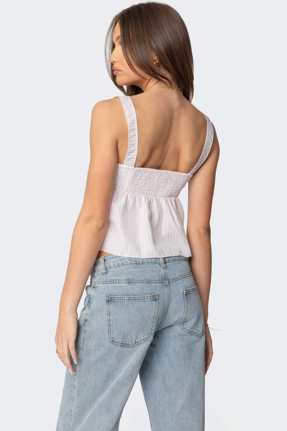 Linn Babydoll Gingham Top - Image 4