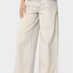 Rhiannon Washed Wide Leg Jeans