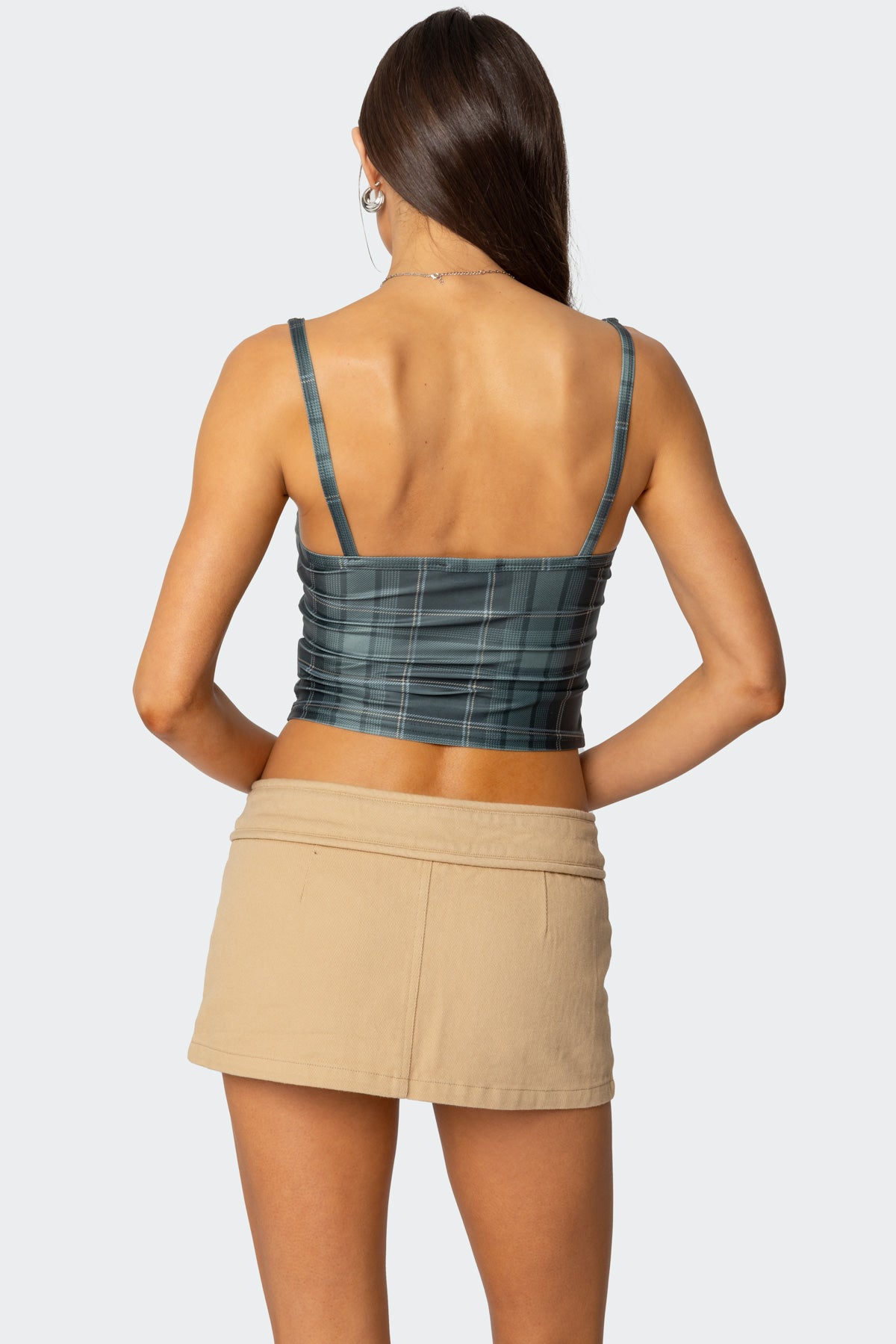 Plaid Lacey Peekaboo Top - Image 5