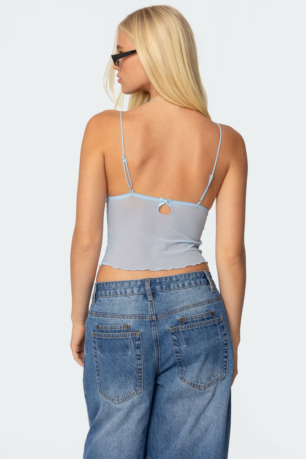 Berkley Sheer Mesh Lacey Top - Image 3