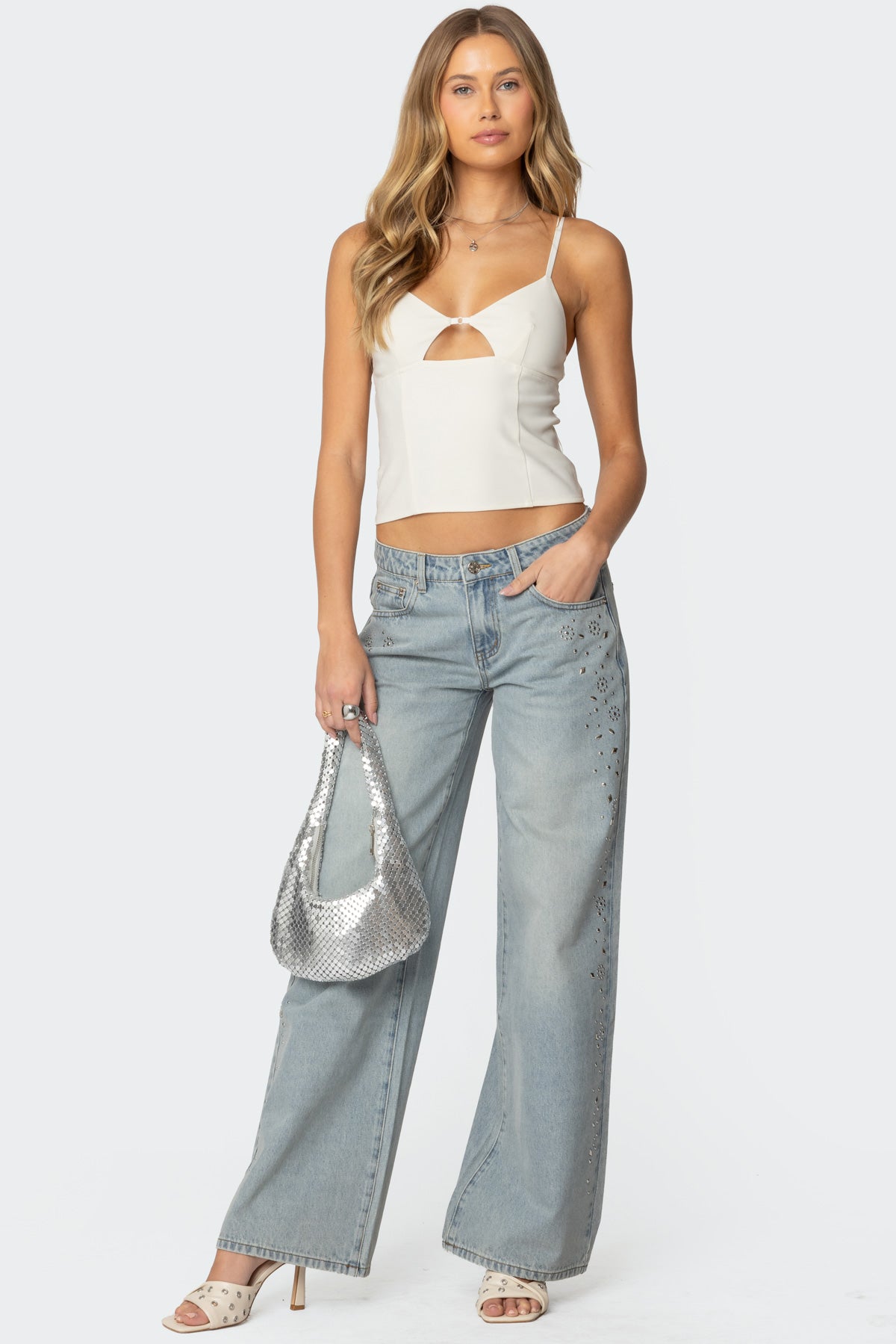Everly Studded Low Rise Jeans - Image 5