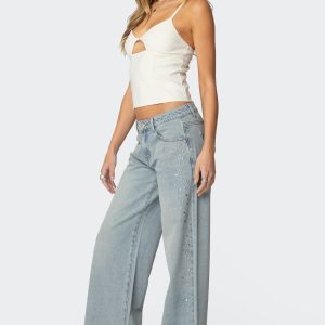 Everly Studded Low Rise Jeans