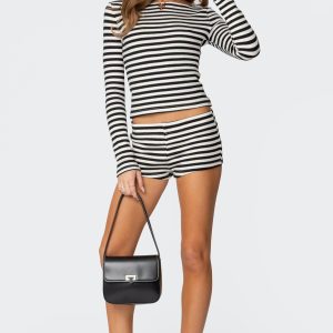 Hali Striped Knit Shorts