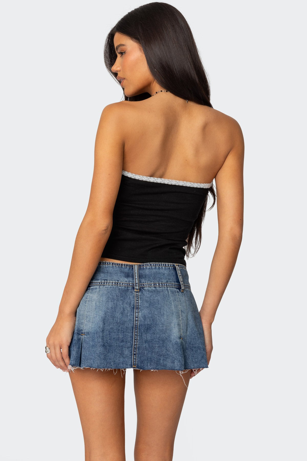 Enora Embroidered Rose Tube Top - Image 5