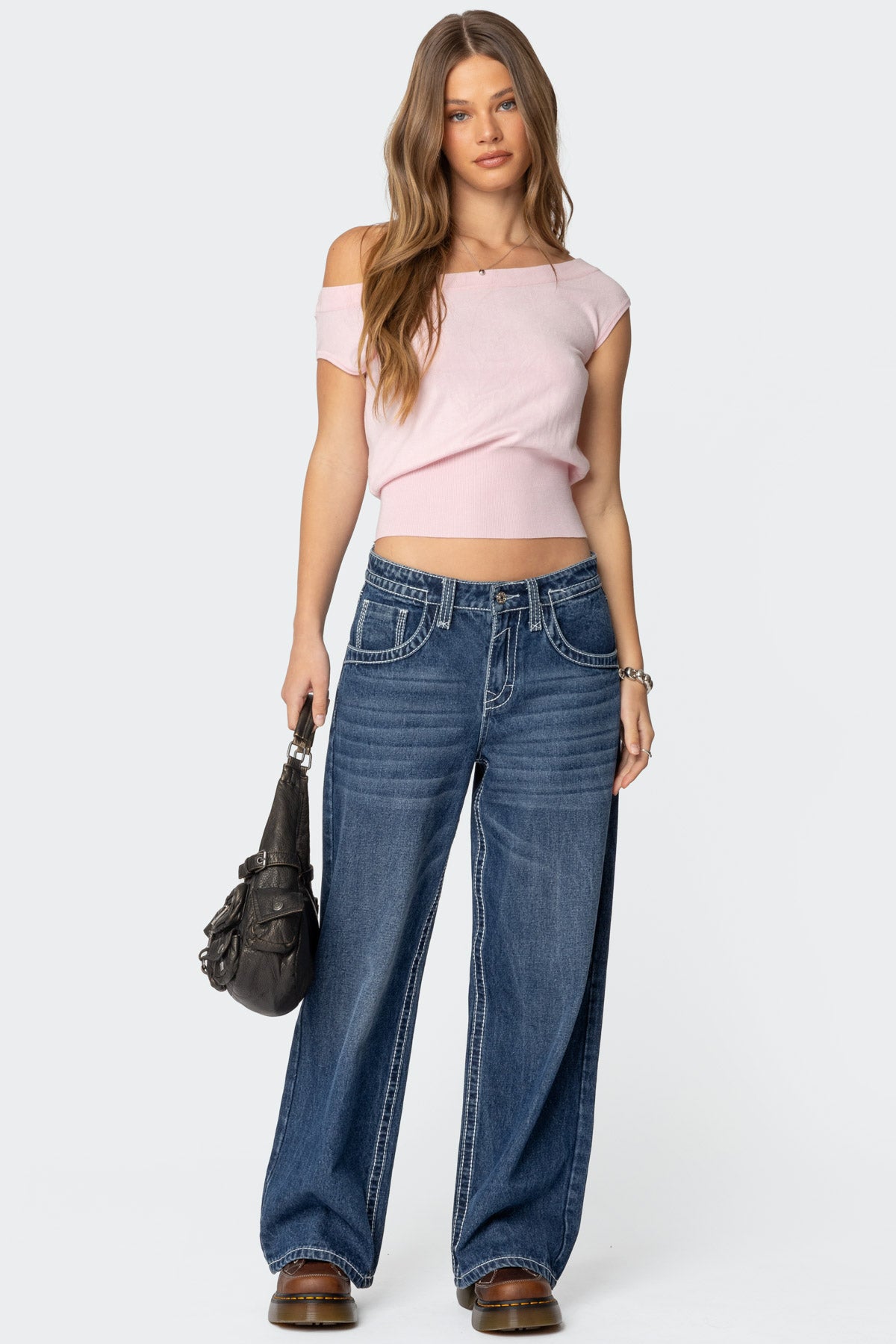 Michaela Off Shoulder Knit Top - Image 3