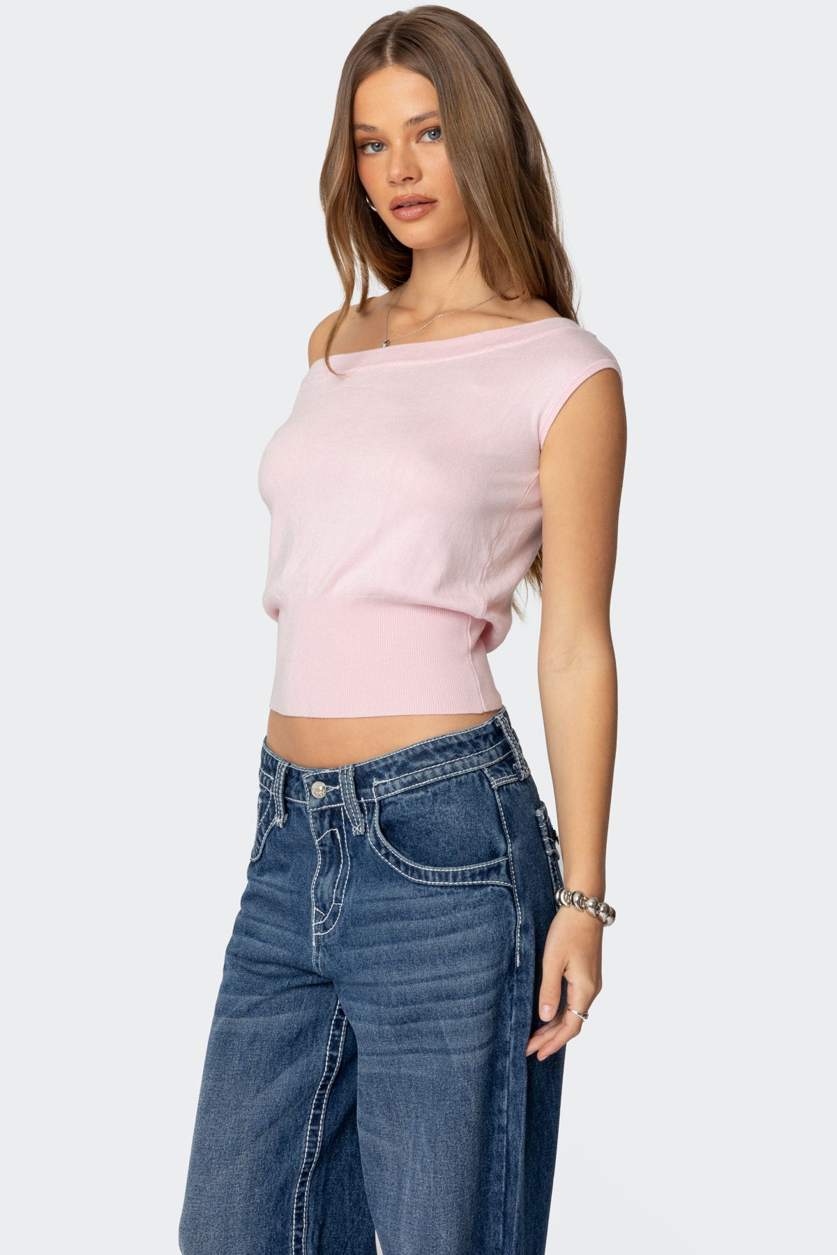 Michaela Off Shoulder Knit Top - Image 4