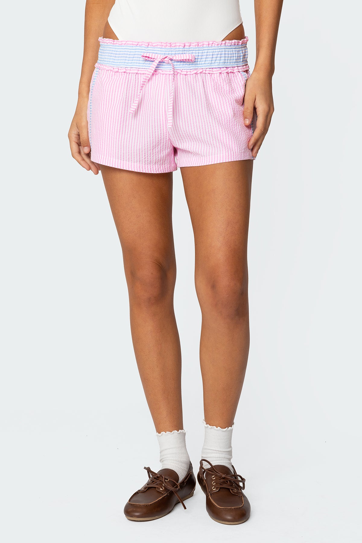Baylee Contrast Striped Shorts - Image 2
