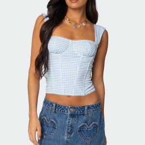 Marcella Wide Strap Mesh Corset