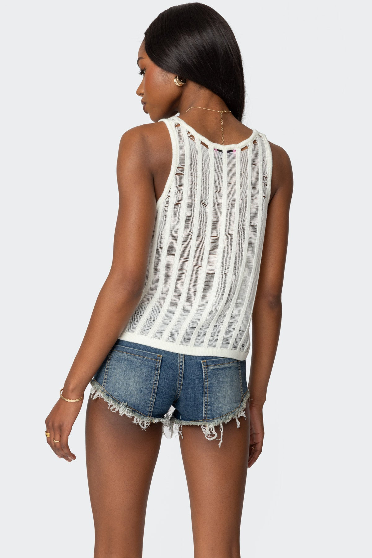 Keziah Sheer Ladder Knit Top - Image 5