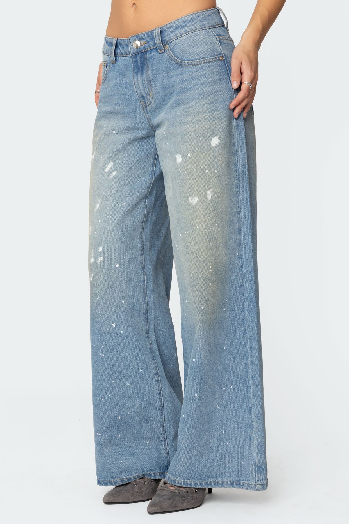 Paint Splatter Low Rise Jeans - Image 4