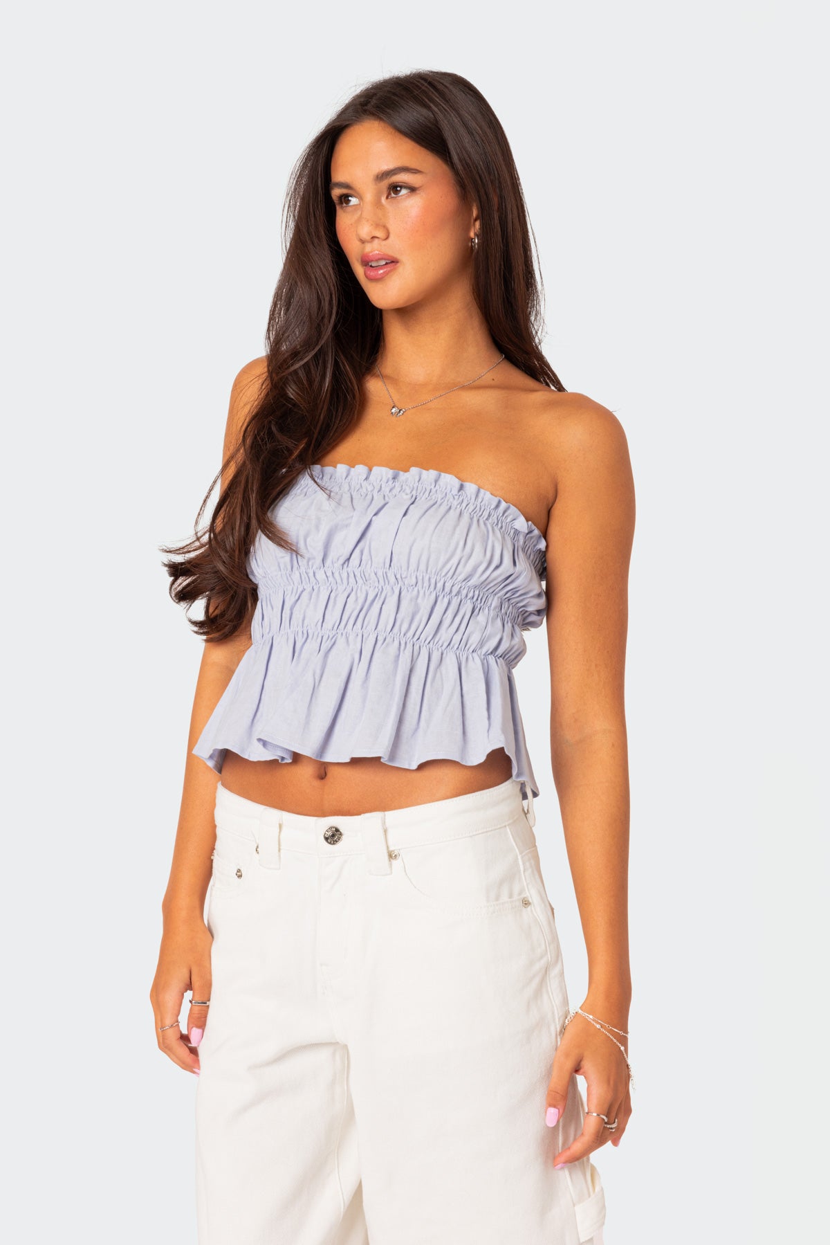 Katherine Linen Look Scrunch Top - Image 4