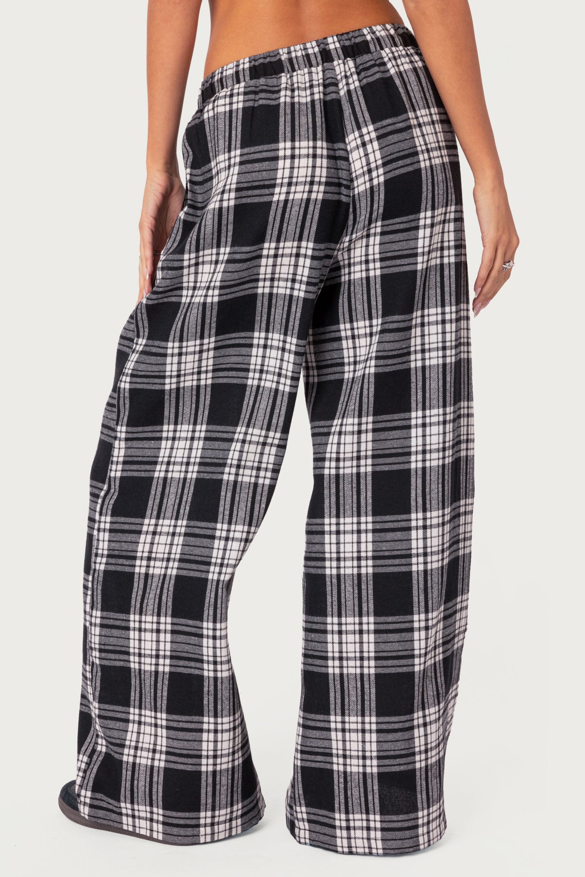 Lounge Around Plaid Wide Leg Pants - Image 5