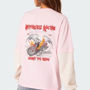 Racing Oversized Layered T Shirt