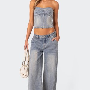 Myla Washed Wide Leg Jeans