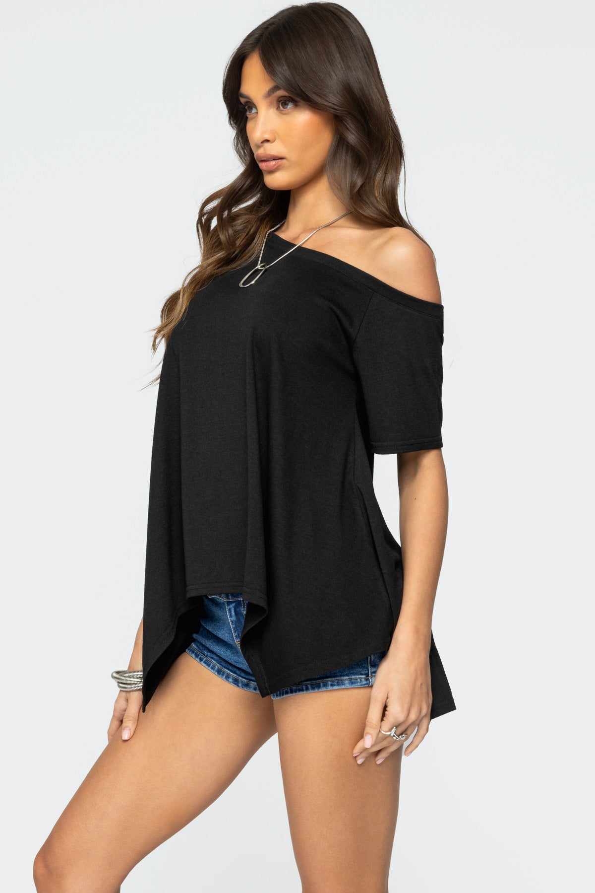 Josy Off Shoulder Handkerchief Top - Image 3