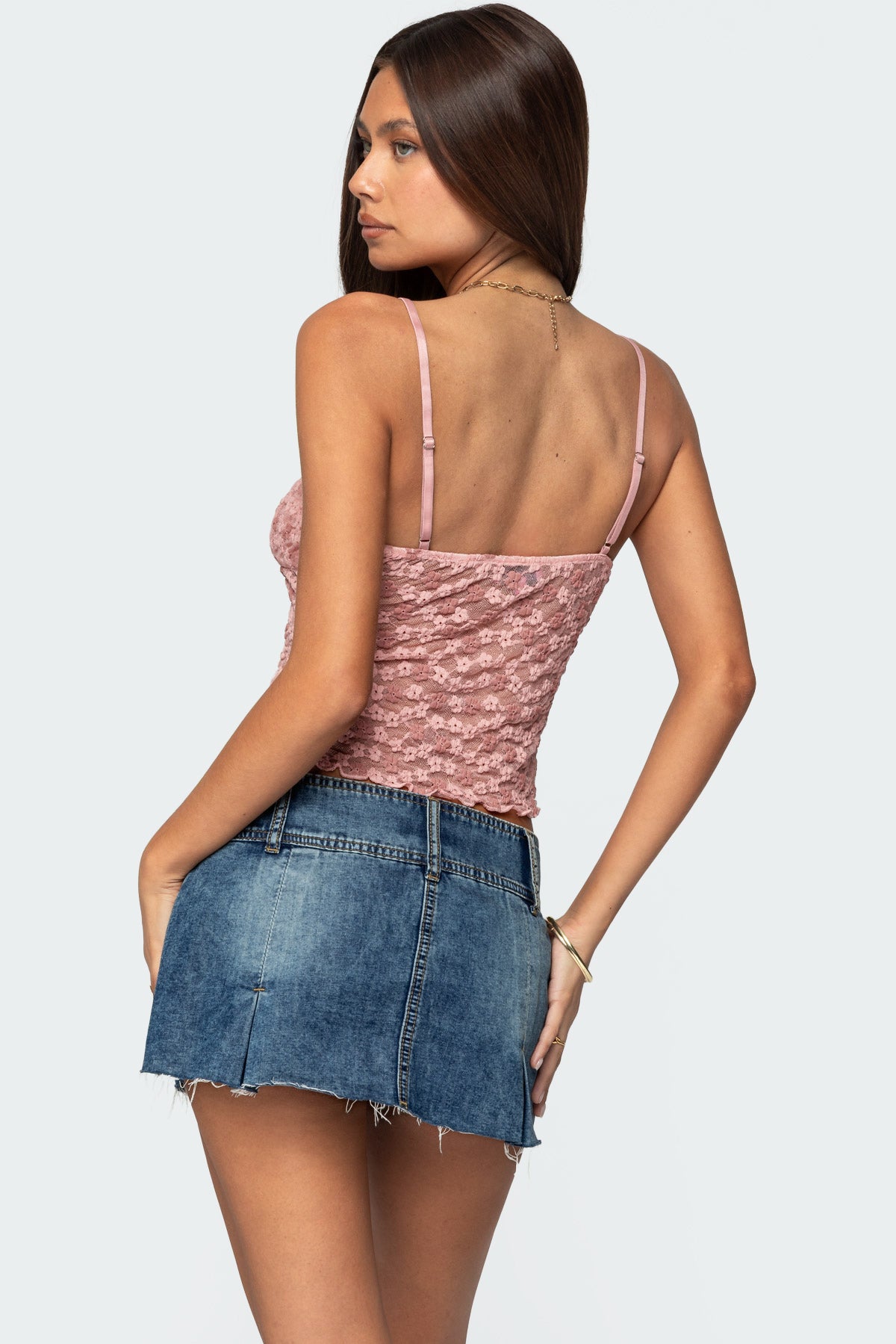 Floral Textured Lace Tank Top - Image 4