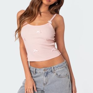 Emilia Ribbed Bow Tank Top
