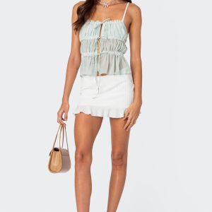 Adrianne Textured Knit Mini Skirt