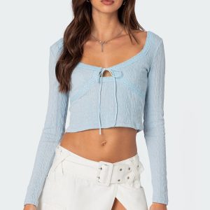 Lorey Lacey Knit Top