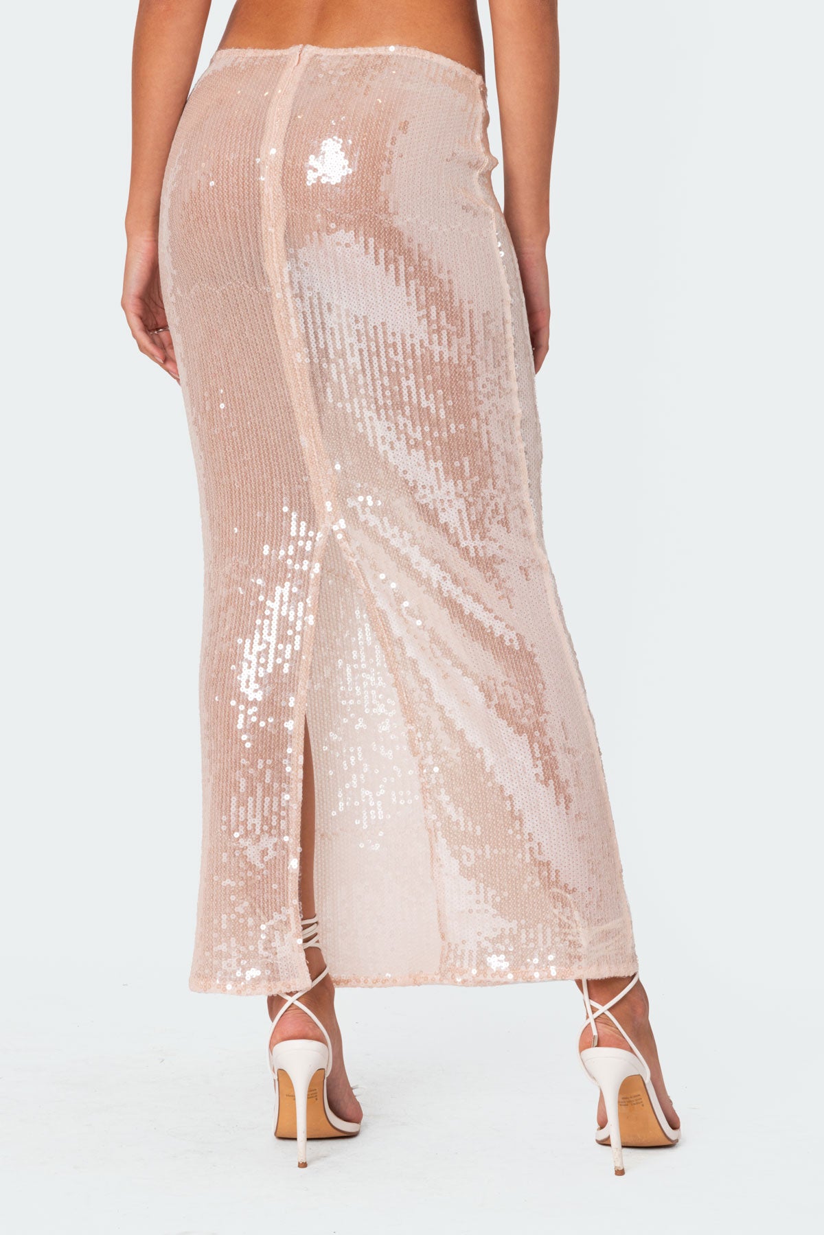 Riki Sheer Sequin Maxi Skirt - Image 4