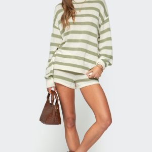 Amaris Striped Knit Shorts