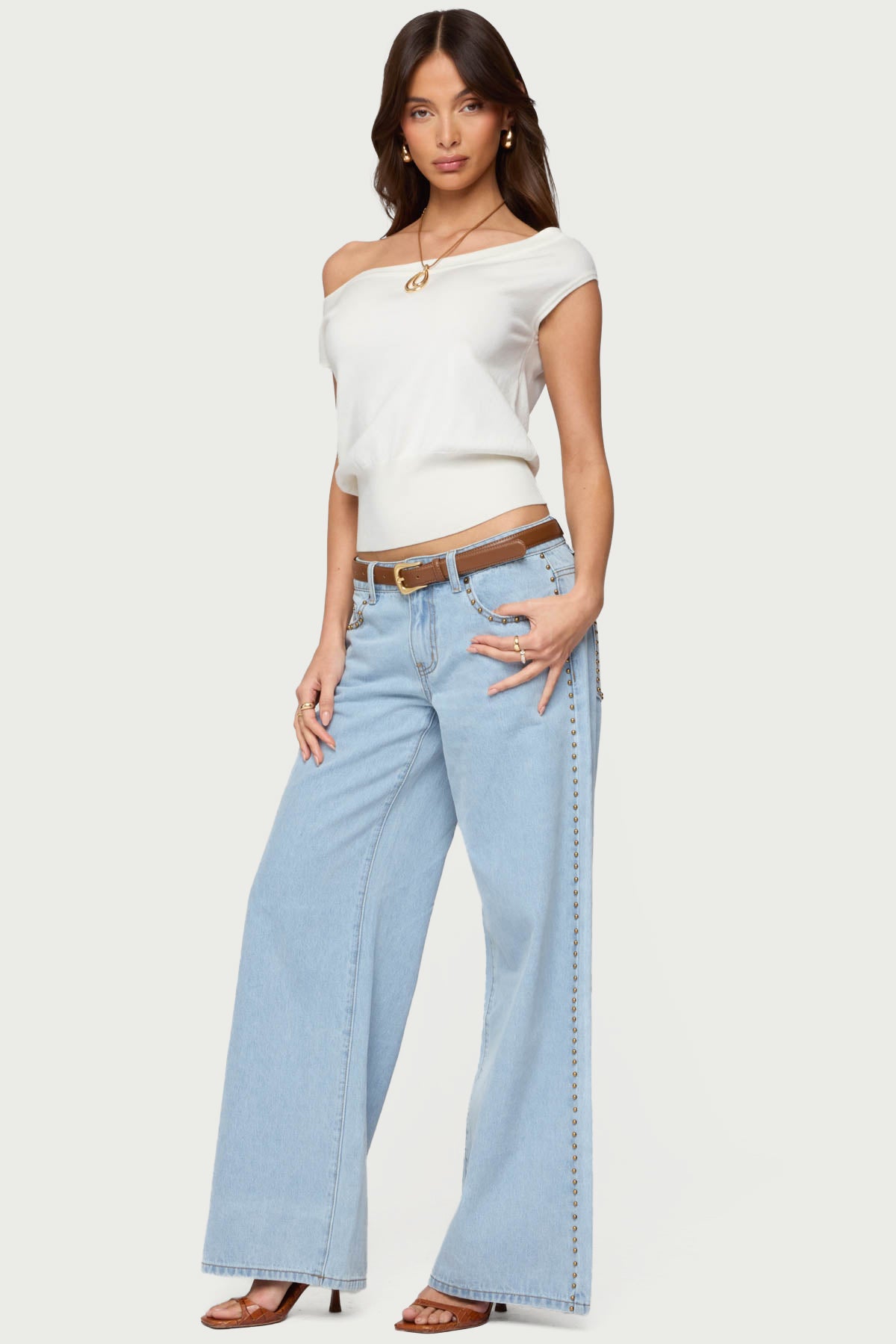 Michaela Off Shoulder Knit Top - Image 5