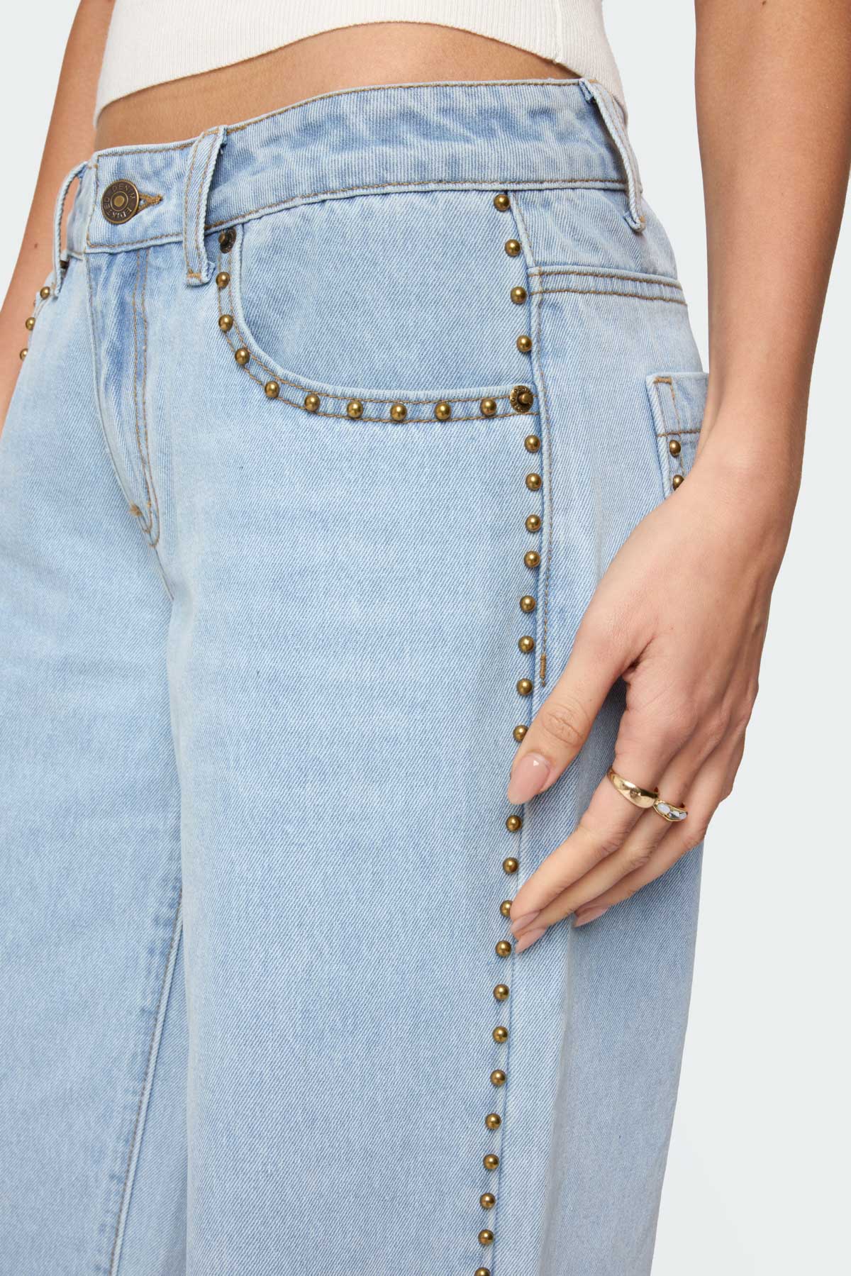 Stassie Studded Low Rise Jeans - Image 6