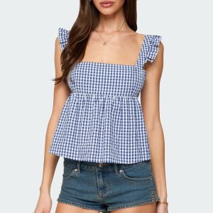 Jenson Backless Gingham Top