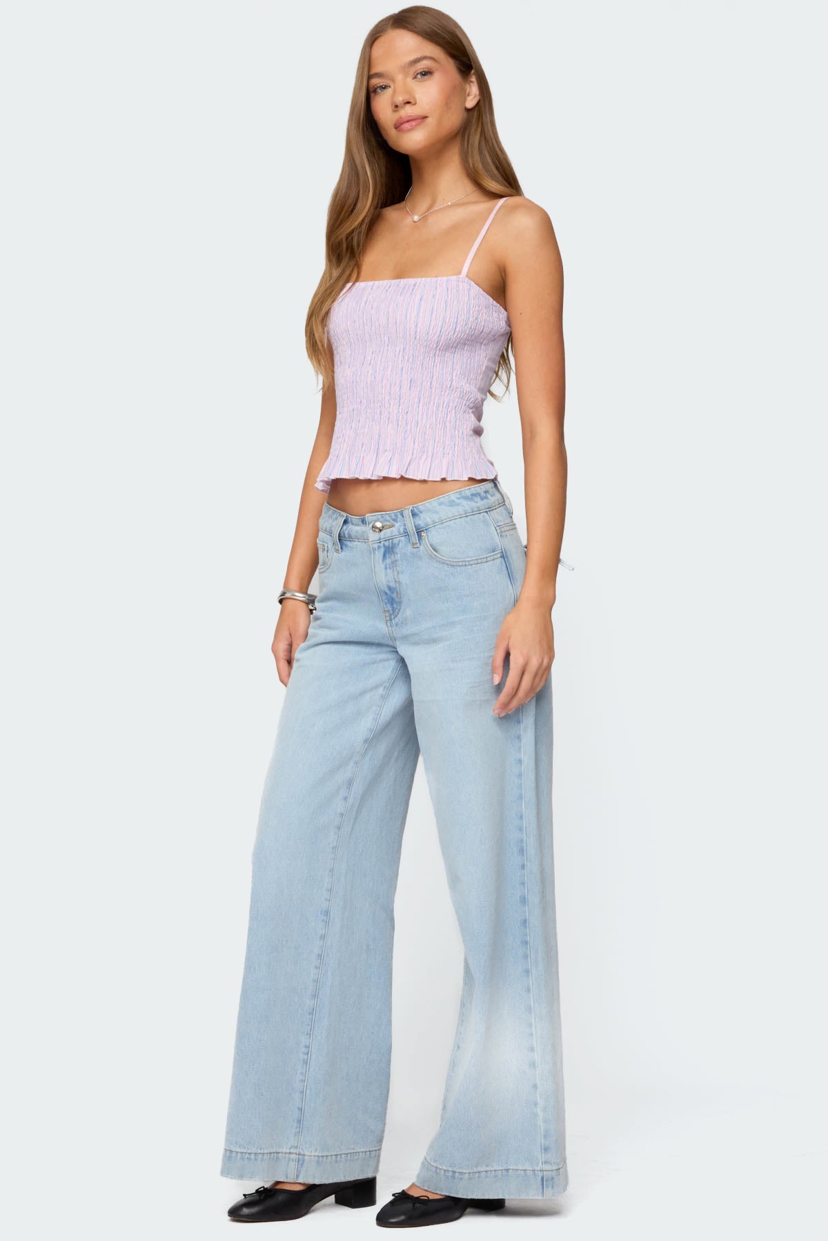 Leela Scrunch Striped Tank Top - Image 4