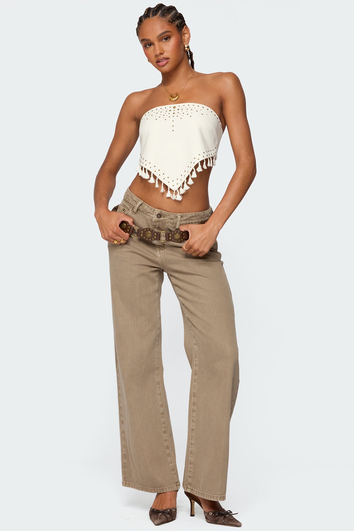 Stud & Tassel Handkerchief Top - Image 5