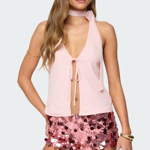 Rivere Split Front Halter Top