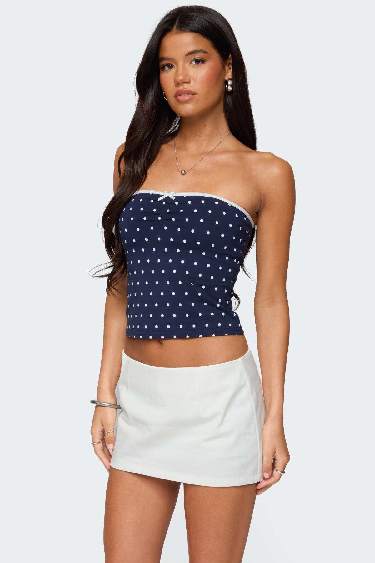 Built In Bra Polka Dot Top - Image 3