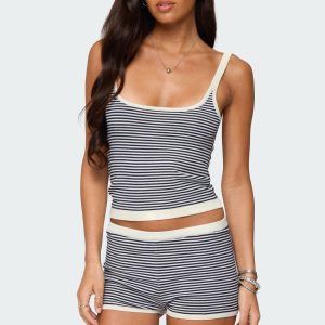 Saylor Striped Knit Tank Top