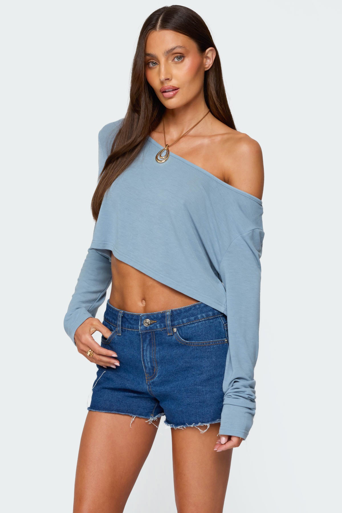 Cropped Off Shoulder Top - Image 3