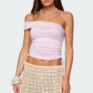 Yafa Asymmetric Off Shoulder Top